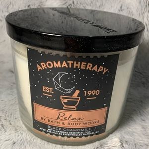 Relax Black Chamomile 3-Wick Candle from Bath & Body Works (2020) BBW